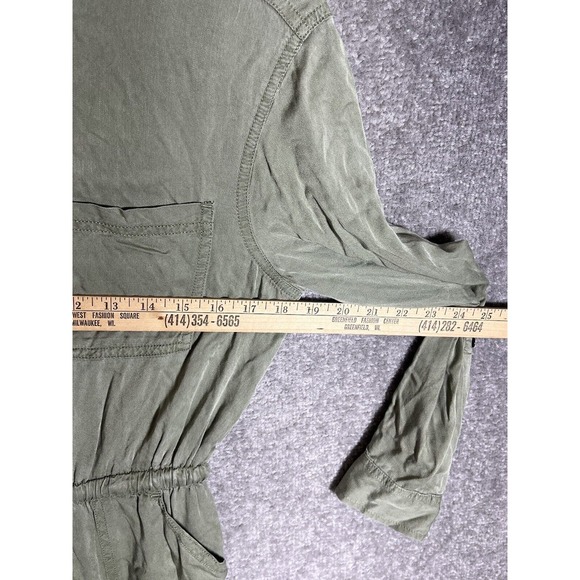 Old Navy Long Sleeve Jogger Leg Utility Jumpsuit Girls Size XL 14 Green Pockets - Picture 12 of 16